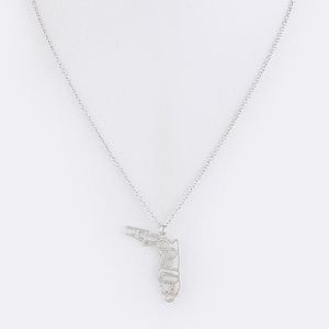 Silver Florida State Necklace